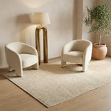 5' Ivory Jute Hand Woven Square Rug
