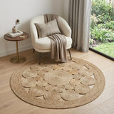 3' Natural Jute Round Rug