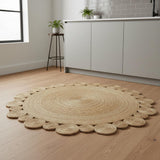 5' Natural Jute Round Rug