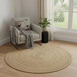 3' Natural Jute Round Rug