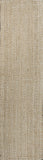 8' Ivory Jute Handmade Runner Rug