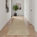 10' Ivory Jute Handmade Runner Rug