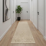 12' Ivory Jute Handmade Runner Rug