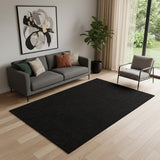 5' X 8' Black Jute Handmade Area Rug