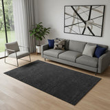 5' X 8' Black Area Rug