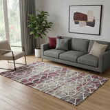 5' X 8' Diamond Area Rug