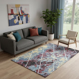 5' X 8' Diamond Area Rug
