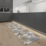 8' Floral Runner Rug