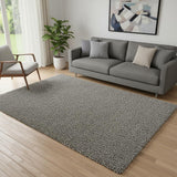 5' X 8' Charcoal Area Rug With Fringe