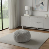4' X 6' Gray Area Rug With Fringe