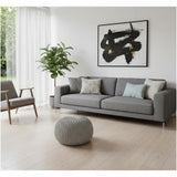 5' X 8' Gray Area Rug With Fringe