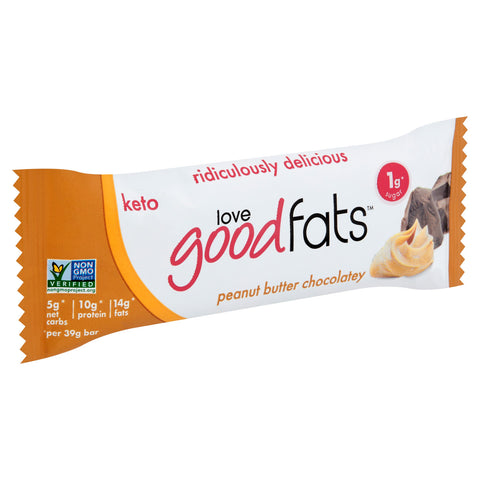 LVEGOODFAT PB CHOC BAR ( 12 X 1.38 OZ   )