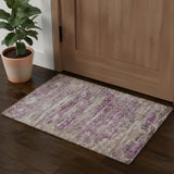 3' X 5' Blush And Ivory Abstract Washable Area Rug With UV Protection