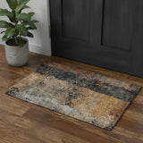3' X 5' Copper Beige And Gray Abstract Washable Area Rug With UV Protection