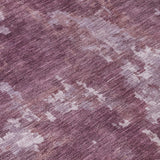 5' X 8' Merlot And Gray Abstract Washable Indoor Outdoor Area Rug