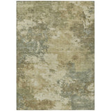5' X 8' Wheat And Beige Abstract Washable Indoor Outdoor Area Rug