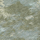 5' X 8' Fern Green And Beige Abstract Washable Indoor Outdoor Area Rug