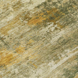 5' X 8' Sage And Beige Abstract Washable Indoor Outdoor Area Rug
