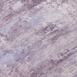 5' X 8' Lavender And Ivory Abstract Washable Indoor Outdoor Area Rug