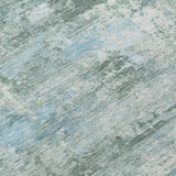 5' X 8' Sage And Ivory Abstract Washable Indoor Outdoor Area Rug