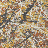 3' X 5' Gold Black And Ivory Abstract Washable Indoor Outdoor Area Rug