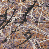 5' X 8' Rust Black And Ivory Abstract Washable Indoor Outdoor Area Rug