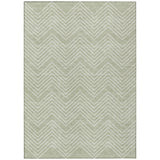 5' X 8' Lime Green And Ivory Geometric Washable Indoor Outdoor Area Rug
