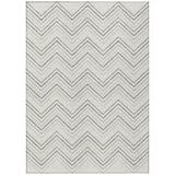 3' X 5' Ivory Gray And Taupe Geometric Washable Indoor Outdoor Area Rug