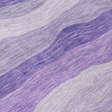 3' X 5' Purple And Plum Striped Washable Indoor Outdoor Area Rug
