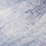 3' X 5' Lavender Blue And Ivory Abstract Washable Indoor Outdoor Area Rug