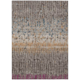 3' X 5' Taupe Merlot And Copper Abstract Washable Indoor Outdoor Area Rug