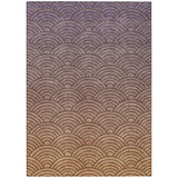 3' X 5' Chocolate Purple And Mauve Geometric Washable Indoor Outdoor Area Rug