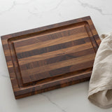 16" Brown Solid Wood Cutting Board With Juice Groove