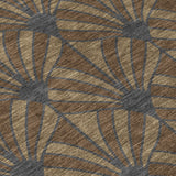 3' X 5' Chocolate Gray And Beige Seashell Washable Indoor Outdoor Area Rug