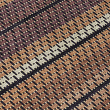 3' X 5' Rust Beige And Black Striped Washable Indoor Outdoor Area Rug