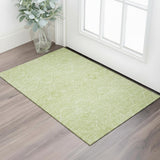 3' X 5' Mint Green And Ivory Floral Washable Area Rug With UV Protection
