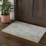 3' X 5' Linen And Beige Abstract Washable Area Rug With UV Protection