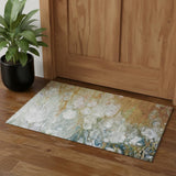 3' X 5' Rust Teal And Gray Abstract Washable Area Rug With UV Protection