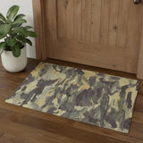 3' X 5' Charcoal And Gold Abstract Washable Area Rug With UV Protection