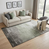 5' X 8' Taupe And Beige Striped Washable Area Rug With UV Protection