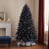 6' Black Pre Lit Full Spruce Christmas Tree