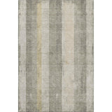3' X 5' Taupe Beige And Tan Striped Washable Area Rug With UV Protection