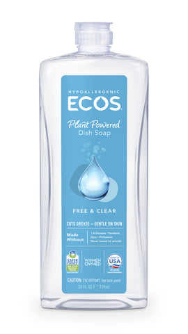 Earth Friendly Dishmate Dish Liquid Free & Clear (6x25Oz)