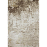 5' X 8' Brown And Beige Abstract Washable Area Rug With UV Protection