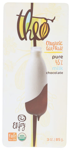 Theo Chocolate Milk Chocolate 45% Cacao Bar (12x3Oz)