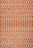 8' X 10' Orange And Cream Trellis Indoor Outdoor Area Rug