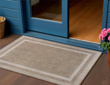 3' X 5' Beige And Cream Indoor Outdoor Area Rug