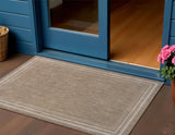 3' X 5' Beige And Cream Indoor Outdoor Area Rug