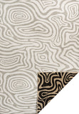 8' X 10' Gray And Cream Abstract Washable Indoor Outdoor Area Rug