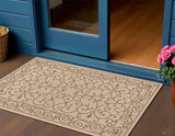 3' X 5' Beige And Brown Medallion Indoor Outdoor Area Rug